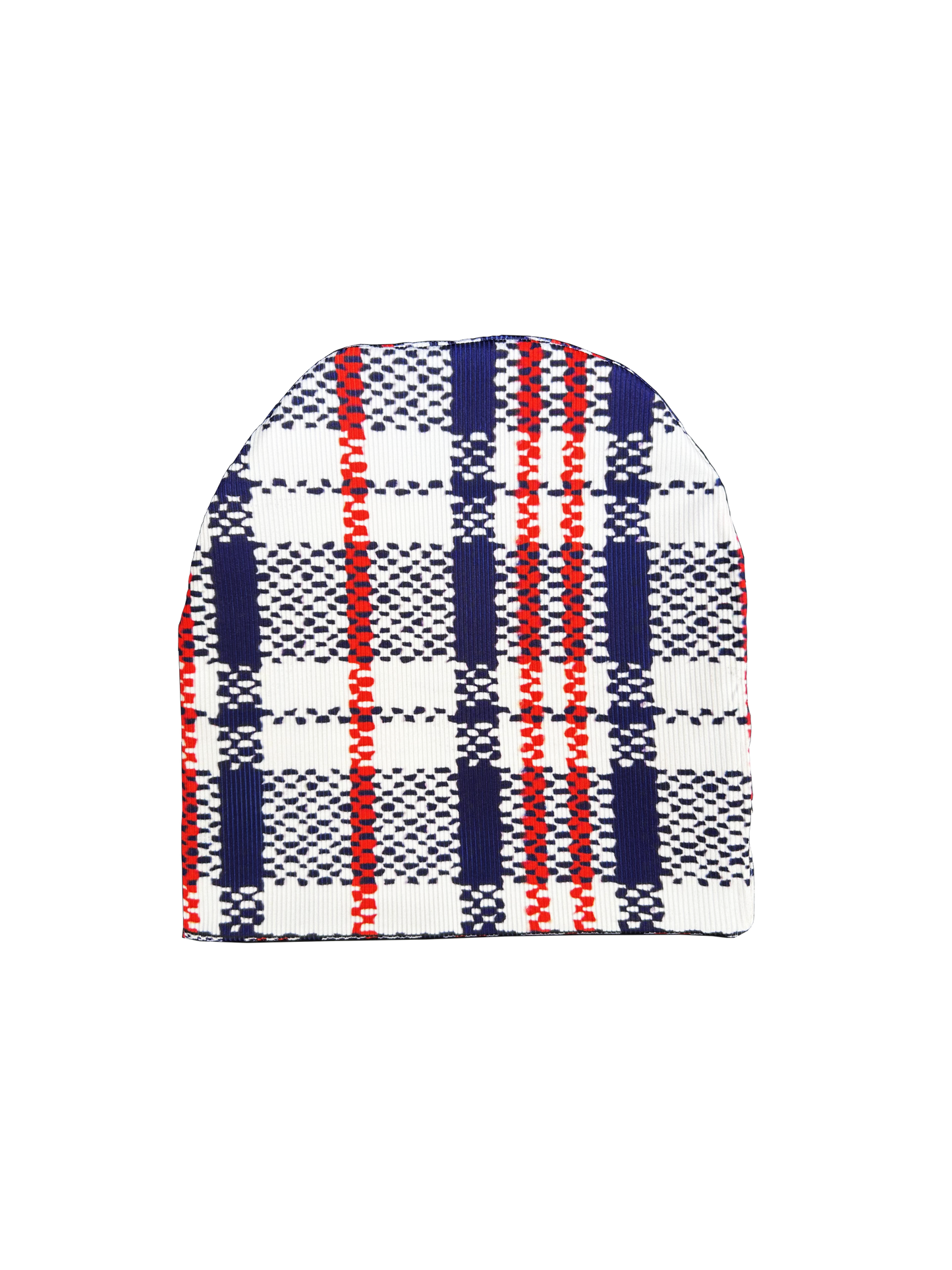 Red, White, Blue Checked
 - Beanie