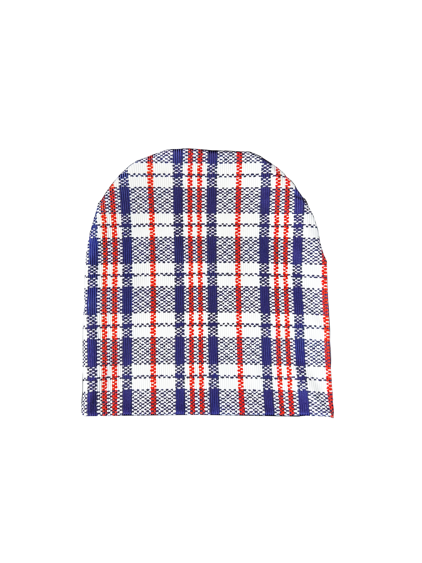 Red, White, Blue Checked
 - Beanie