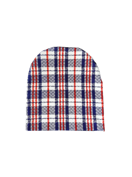 Red, White, Blue Checked
 - Beanie